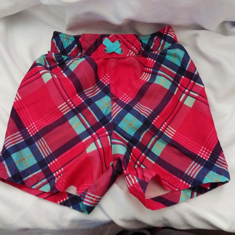 Circo Red Plaid Swim Trunks / Shorts 2T